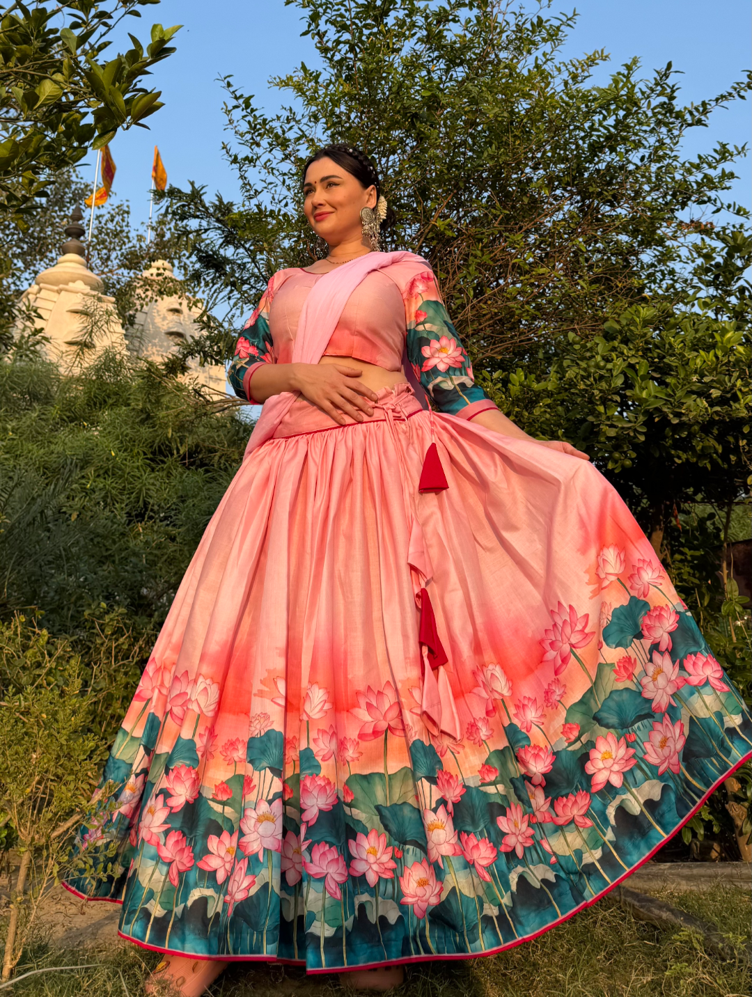 Padma Usha Gopi Dress — Grace of the Lotus at Dawn